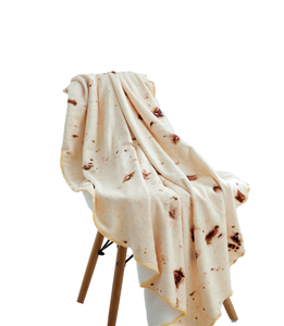Manta de Franela Divertida para Niños al por Mayor, Diseño de <span class=keywords><strong>Pizza</strong></span> de Doble Cara, Moderna, 100% Poliéster, Tejida, Patrón Sólido, Portátil para Invierno - Product Image 1