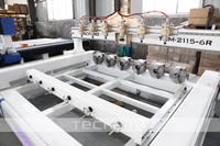 Machine de fraisage CNC à bois multi-broches 4 axes avec 6 têtes et 6 axes rotatifs pour les pieds de meubles, les canapés
