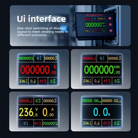 ELEWISE Meteran Arus Tegangan AC Digital Layar TFT Monitor Daya Multifungsi Pengukuran Faktor Daya Energi Frekuensi Tinggi