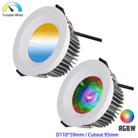 Loxone Smart Spot 24v Cri95 2000k-6000k Downlight LED blanc réglable Tuya Zigbee PWM KNX Dali Dt8 DMX512 RGBW Downlights de plafond
