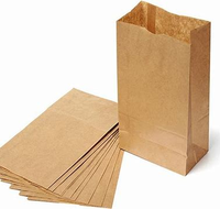 Emballage de nourriture à emporter en papier kraft recyclé en gros, sac en papier personnalisé pour restaurant, impression offset, poignée en ruban pour la livraison de nourriture