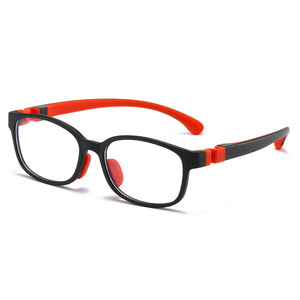 Nuevas gafas de sol TR90 para niños, azul sólido/rosa, acetato óptico en forma de diamante, anteojos recetados, monturas de gafas para niños - Product Image 6