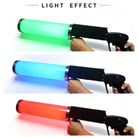 Pistolet CO2 LED One Piece avec Effet Lumineux RGB, Machine à Fumée Jet, Équipement d'Effets Scéniques pour Mariages, Fêtes, DJ, Disco, Classé IP33, Intensité Réglable