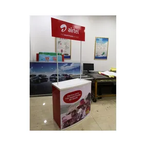 China Manufacturer Moveable Trade Show Counter Shop PP Promotion Table