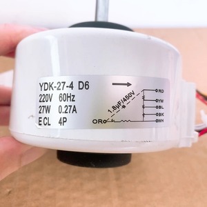 มอเตอร์เหนี่ยวนำ YDK-27-4 D6 27 วัตต์ 220 โวลต์ 60 เฮิรตซ์ เฟสเดียว 4 ขั้ว สำหรับเครื่องปรับอากาศภายในอาคาร - Product Image 1
