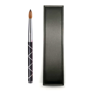 Pinceau à ongles en acrylique à manche noir, 100% poils de Kolinsky purs, design classique, poudre acrylique, vernis à ongles, pinceau de manucure pour salon - Product Image 3