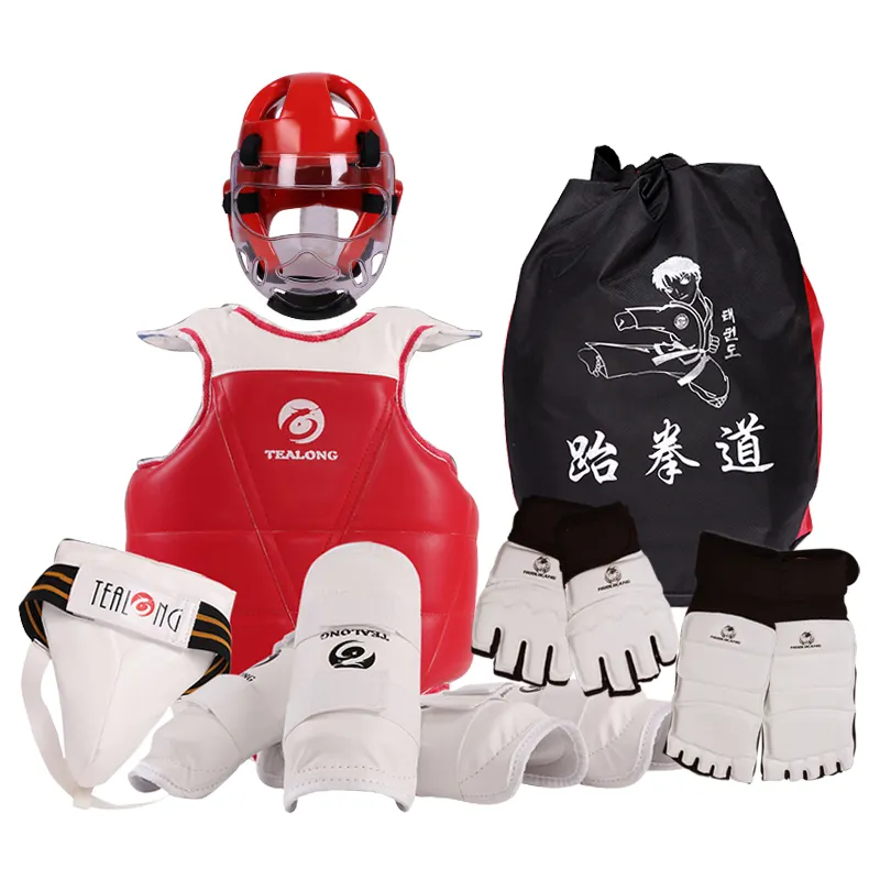 Hele Set Taekwondo Guard Body Protector Taekwondo Apparatuur Sparring Tandwielen Voor Wtf Training Kinderen Volwassenen