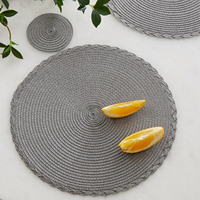Tabletex Großhandel Moderne Luxus Hitzebeständige Geflochtene PP-Gewebte Esstisch-Tischsets Runde Platzdeckchen