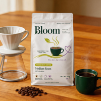 Pochette personnalisée en plastique refermable pour le stockage et la présentation de café moulu – Approvisionnement direct usine