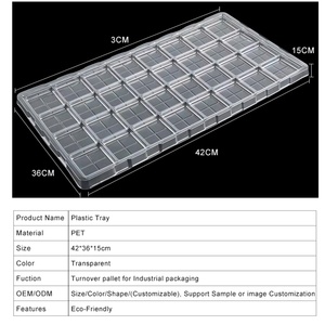 Nouvelle conception de barquette en plastique thermoformé transparente jetable pour supermarché, emballage alimentaire en PET pour bonbons - Product Image 2
