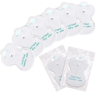 Électrodes de remplacement TENS 3,5 mm à clipser, forme gourde 5,5x8 cm, patchs conducteurs thérapeutiques à forte adhérence