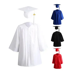 New Design Custom Uniform High Quality Wholesale Royal Graduation Gowns and Caps for Kindergarten Elementary Preschool Kids