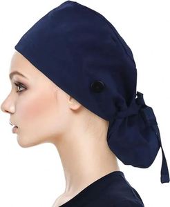 Grade Hospital <b>Scrub</b> <b>Caps</b> for Healthcare Staff Doctors Nurses Adjustable and Breathable Cotton - Product Image 2