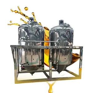 Daily 500kg Automatic Oil Refinery Equipment Home Use Good Price Peanut Soybean Palm Coconut Olive Sesame Oil Refinery