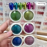 Poudre Magique Ultra-Brillante pour Nail Art Effet Miroir Or Argent Champagne Poudre Laser Titane Motif Galaxie Électroplaqué