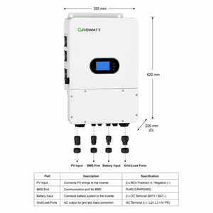 Inversor Híbrido Monofásico para Sistema Solar <span class=keywords><strong>Growatt</strong></span> 5KW 6KW <span class=keywords><strong>Growatt</strong></span> SPM <span class=keywords><strong>3000</strong></span>~6000TL-HU - Product Image 3