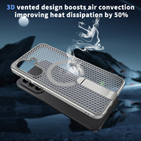 Coque magnétique pour Samsung Galaxy A57 avec béquille et chargement sans fil, compatible A37 A27 A17 A56 A36 A26, dissipation thermique, coque rigide