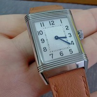 Montre mécanique pour homme Reverso Duoface réversible à double fuseau horaire, édition designer, vintage, luxe, personnalisée, cristal saphir, analogique
