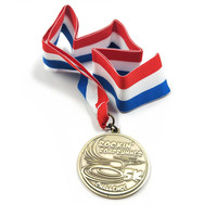 Médaille sportive personnalisée en alliage de zinc, motif oiseau, pour marathon, en métal doré 3D, vente en gros