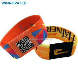 Entradas para eventos 1K Pulsera RFID <span class=keywords><strong>de</strong></span> tela ajustable sin efectivo personalizada imprimible NFC - Product Image 3