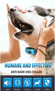 Collar antiladridos impermeable de plástico recargable inteligente para perros pequeños, medianos y grandes <span class=keywords><strong>Control</strong></span> de ladridos de sensibilidad de sonido de 7 niveles - Product Image 5