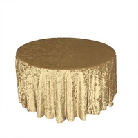 Großhandel Samt 120 Runde Goldene Tischdecke für Hochzeiten und Veranstaltungen