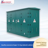 Armoire de distribution électrique extérieure An Gao HXGW-12 de type boîtier, en métal, fermée, pour réseau en anneau, avec serrure biométrique IP2X