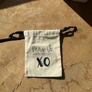 Wholesale Custom Logo Size Cotton Muslin Dust <b>Pouch</b> Durable Cotton Canvas <b>Drawstring</b> <b>Pouch</b> - Product Image 1