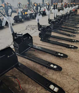 Transpalette électrique de 2.5 tonnes avec nouvelle batterie au lithium Capacité de 2500kg 5500lb pour les machines dans les ateliers d'impression - Product Image 1