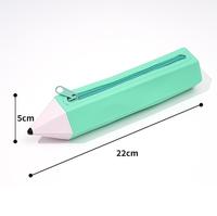 Pochette de rangement en silicone personnalisée pour enfants sac de rangement en forme de stylo mignon sacs porte-crayon portables pour étudiants