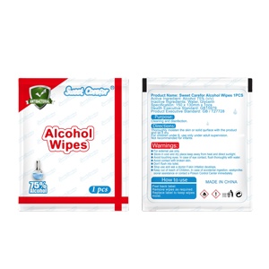 Lingettes désinfectantes individuelles Sweet Carefor, 75 % d'alcool, tue les germes, lingettes jetables pour hôpital, lingettes désinfectantes individuelles - Product Image 1