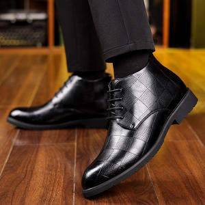 New Casual Leather <b>Shoes</b> <b>Men</b> Simple Business Style Soft Mesh Upper AntiSlip Sole WearResistant Round Toe Formal Footwear - Product Image 1
