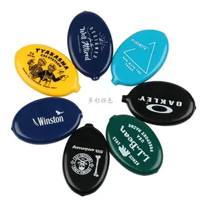 Free sample unisex customized silicone small plastic coin purse coin purse pvc rubber squeeze coin purse