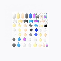 Collection de médailles classiques pour animaux de compagnie en acier inoxydable : rondes, carrées, en forme d'arête, en forme de cœur, en forme de bouclier, tête de chat, hexagonales, pentagonales, en forme de poisson, vierges et gravables