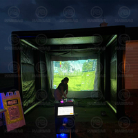 Cours gonflable portatif de cage de tente d'enceinte de simulateur de golf pour l'entraînement extérieur de golf d'intérieur d'adultes et d'enfants
