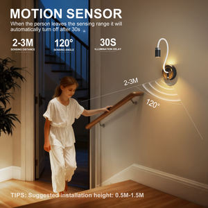 Modern Akıllı Ev Dekorasyonu USB Şarjlı Gece Lambaları Kablosuz Manyetik Hareket Sensörlü DIY Ayarlanabilir Başucu LED Masa Lambası - Product Image 3