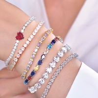 Kirin-Bracelet en argent sterling plaqué or 18 ct avec pierre de naissance diamant VVS moissanite bracelet tennis