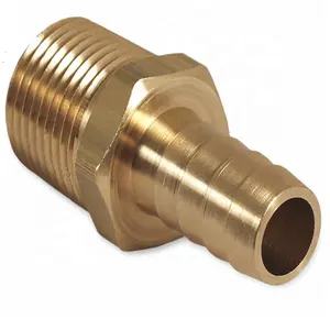 Good quality CNC Brass Hose Barb Stud water threaded connector adapter spare parts