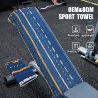 Serviette de sport en microfibre avec logo personnalisé, séchage rapide, absorbante, pour la remise en forme, l'entraînement et les exercices, avec impression personnalisée