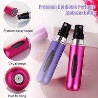 Vaporisateur de parfum en aluminium de 5 ml avec pompe, accessoire de voyage sûr et élégant - Commande minimum de 100 pièces