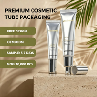 Tube ABL 20ml 50ml en gros, pompe sans air 25mm, pour sérum et crème solaire, impression sérigraphique, logo personnalisé, commande en gros, direct usine, OEM ODM