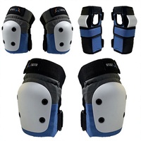 Ensemble de protections réglables en plastique pour genoux, coudes et poignets – Protection professionnelle pour le roller, le skateboard, le cyclisme (enfants et adultes)
