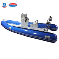 ZHENBO 550 bateau à côtes gonflable avec moteur hors-bord Hypalon semi-rigide pour la pêche sauvetage loisirs matériau PVC en fibre de verre Durable