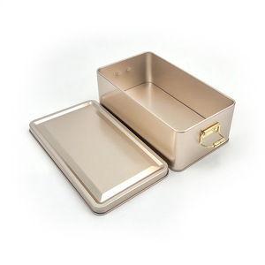 Hộp thiếc có khóa, nắp đậy, chất liệu thực phẩm, hộp đựng cơm trưa cho trẻ em, hộp đựng bánh ngọt, bánh quy, bán buôn, in logo tùy chỉnh, hộp kim loại trống - Product Image 3