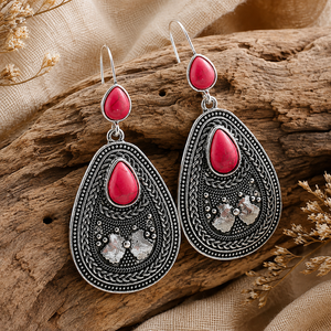 Pendientes de Perlas Florales Vintage, Estilo Boho, Pendientes Colgantes Elegantes Inspirados en el Palacio, Accesorios de Joyería de Moda para Mujer - Product Image 2