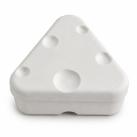 Support rigide triangulaire en pulpe moulée écologique de qualité supérieure, boîte à gobelets en papier recyclable avec couvercle pour boissons et produits laitiers