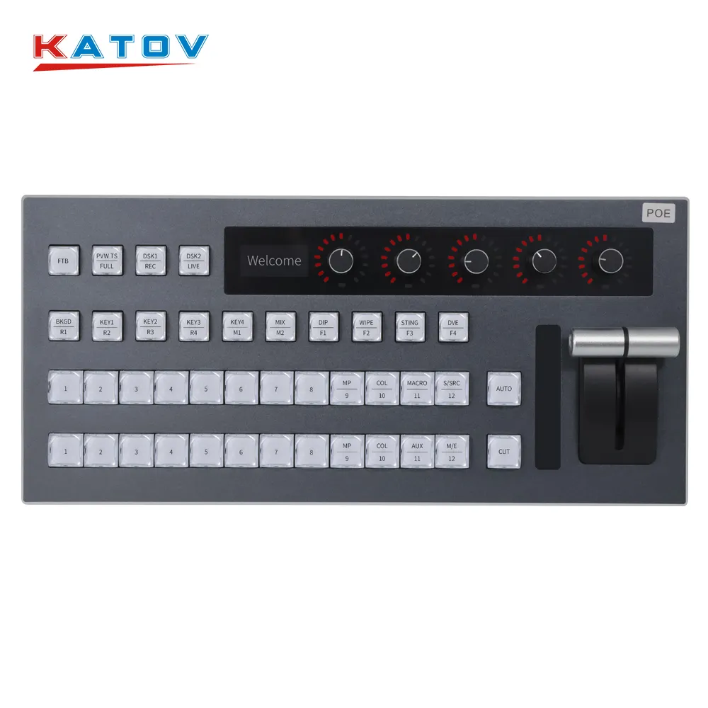 Tv stüdyo ekipmanları canlı akış vMix yazılımı video mikser atem switcher Blackmagic ATEM switcher santral kontrol paneli