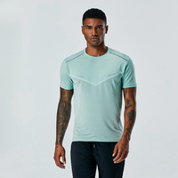 T-shirts d'été pour hommes à séchage rapide, col rond, respirants, anti-odeurs, hauts de sport athlétiques pour la gym, la course et l'entraînement