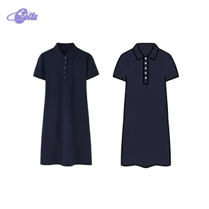 Wholesale Women's High Quality Easy Classic Short Sleeve Stretch Cotton Dresses Polo Shirt For Women