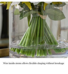 ช่อดอกไม้ผสมดอกไม้ประดิษฐ์ด้วยดอกไม้ผ้าไหมและรายละเอียดดอกไม้พลาสติกสำหรับตกแต่งงานตามสั่ง - Product Image 6